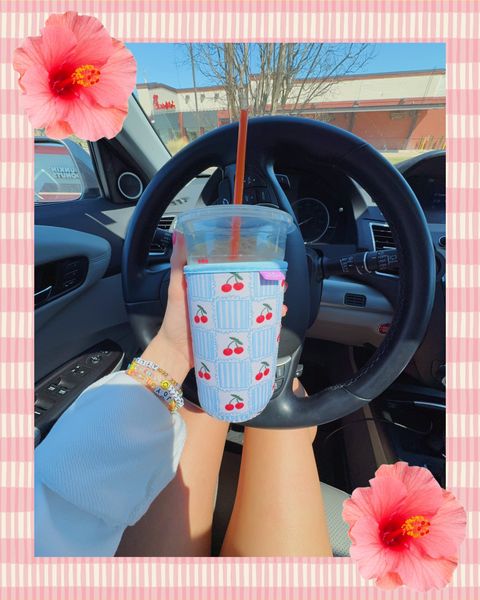 CHERRY ON TOP ICED COFFEE COOZIE