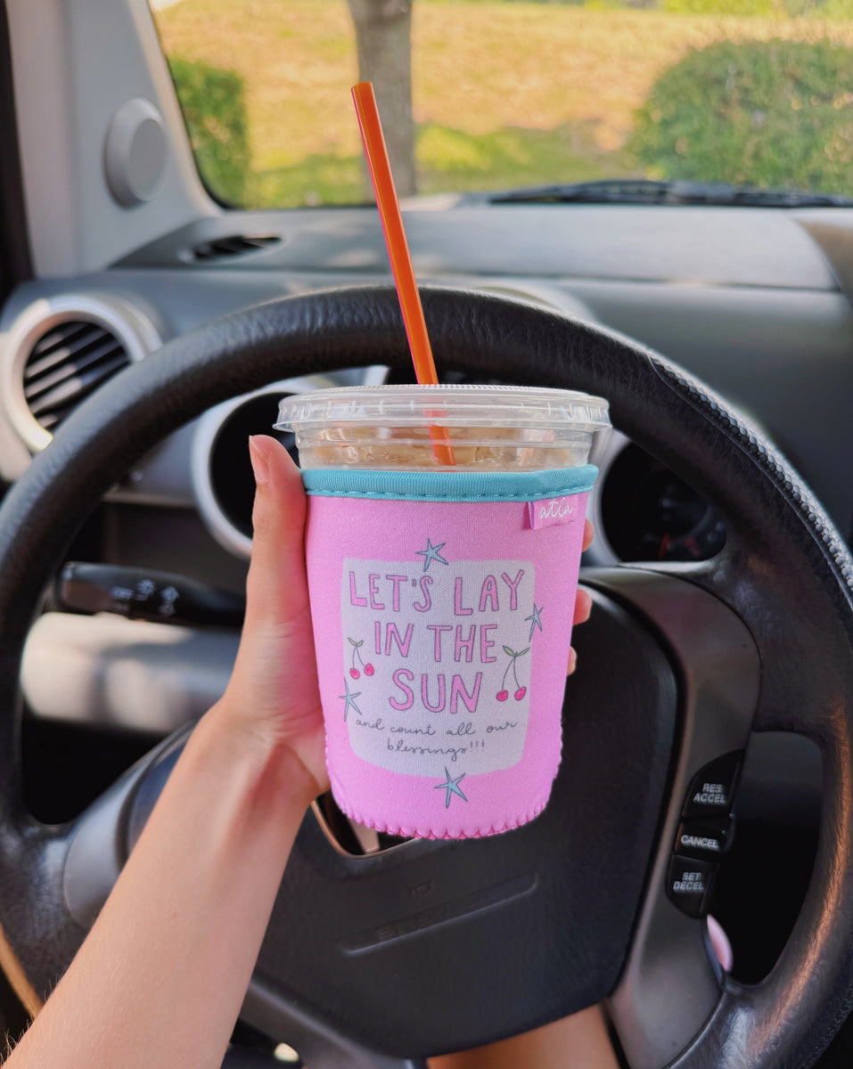 'LET'S LAY IN THE SUN' ICED COFFEE COOZIE All Things Lilly Ann