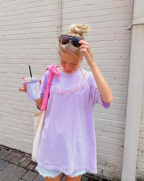 'GIRLHOOD' LIGHT PURPLE TEE