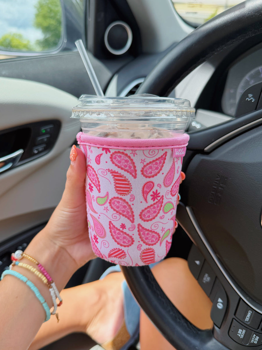 2000'S PAISLEY PINK ICED COFFEE COOZIE – All Things Lilly Ann