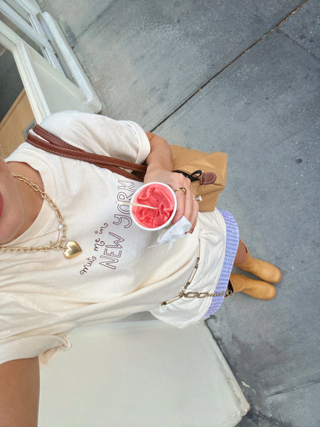 'MEET ME IN NEW YORK' CREAMY TEE