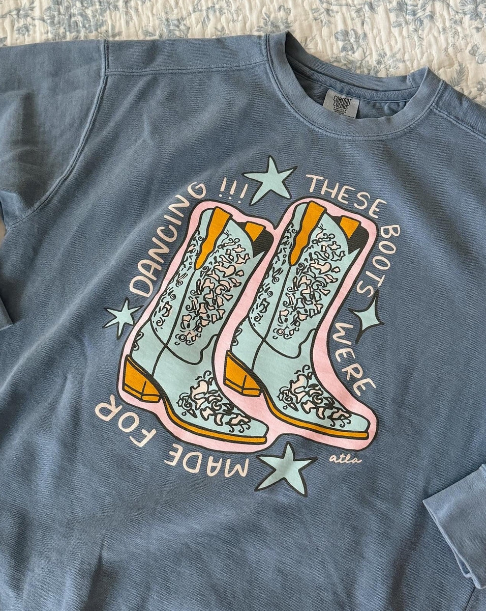 THESE BOOTS WERE MADE FOR DANCING' CREWNECK – All Things Lilly Ann
