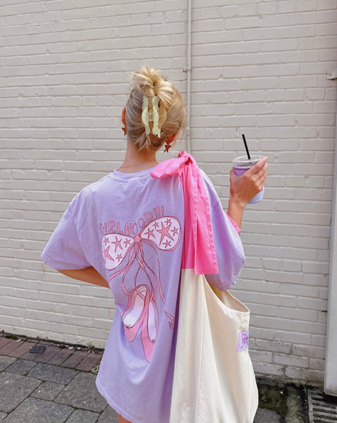 'GIRLHOOD' LIGHT PURPLE TEE