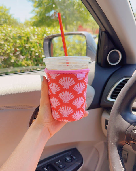 SUNSET SEASHELLS ICED COFFEE COOZIE