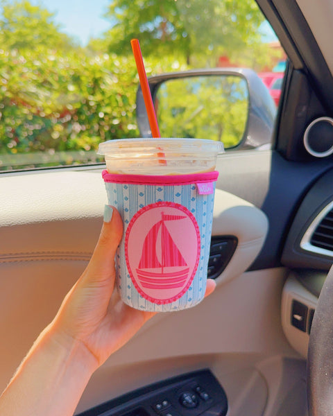 SAIL AWAY WITH ME ICED COFFEE COOZIE