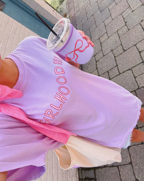 'GIRLHOOD' LIGHT PURPLE TEE