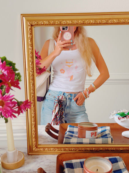 'I JUST WANT TO SIT ON THE BEACH WITH AN ICED COFFEE' TANK
