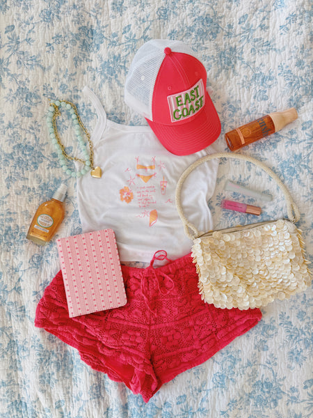 'I JUST WANT TO SIT ON THE BEACH WITH AN ICED COFFEE' TANK