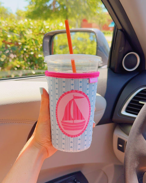 SAIL AWAY WITH ME ICED COFFEE COOZIE