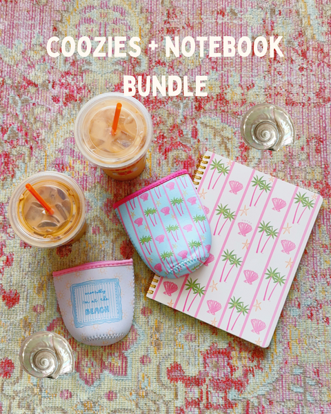 BEACHY GIRL NOTEBOOK + SUMMER COOZIE BUNDLE!