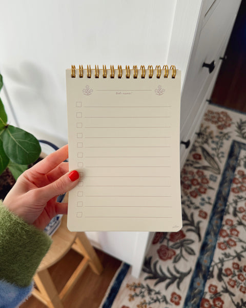 'LISTS AND IDEAS' SMALL SPIRAL NOTEPAD