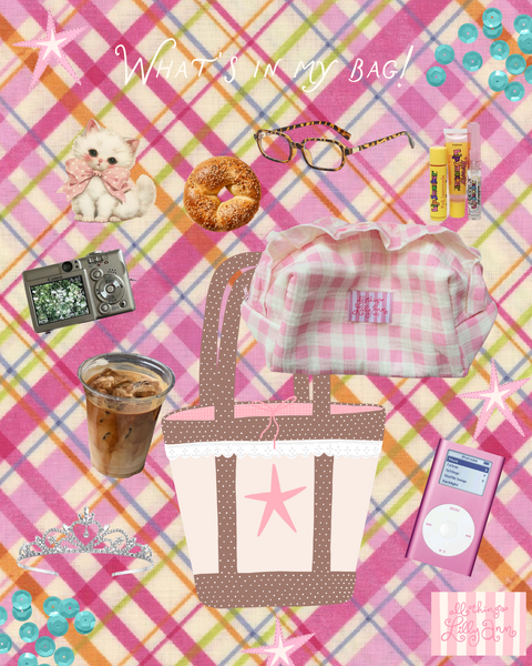 BROWN POLKA DOT RUFFLE TOTE