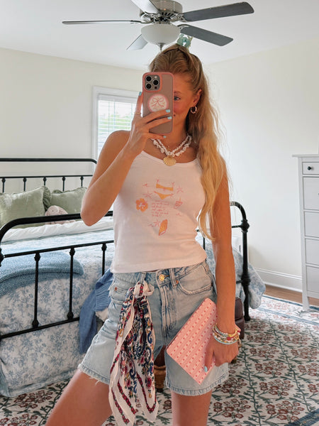 'I JUST WANT TO SIT ON THE BEACH WITH AN ICED COFFEE' TANK