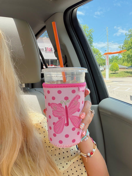 WHIMSY BUTTERFLY ICED COFFEE COOZIE