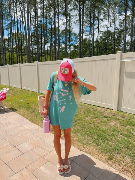 'I JUST WANT TO SIT ON THE BEACH WITH AN ICED COFFEE' TEE