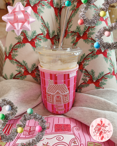 GINGERBREAD PLAID ICED COFFEE COOZIE