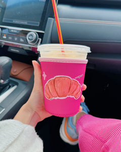CUTIE CROISSANT ICED COFFEE COOZIE