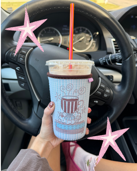 COZY READING GAL ESSENTIALS ICED COFFEE COOZIE