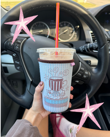 COZY READING GAL ESSENTIALS ICED COFFEE COOZIE