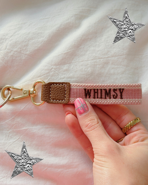 'WHIMSY' EMBROIDERED KEYCHAIN