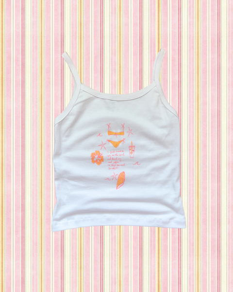 'I JUST WANT TO SIT ON THE BEACH WITH AN ICED COFFEE' TANK