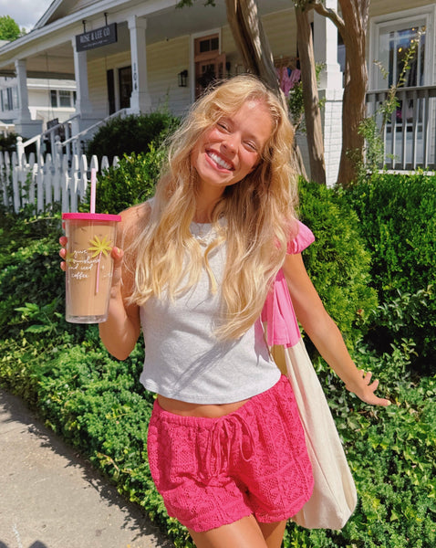 'GIVE ME SUNSHINE AND ICED COFFEE' TUMBLER