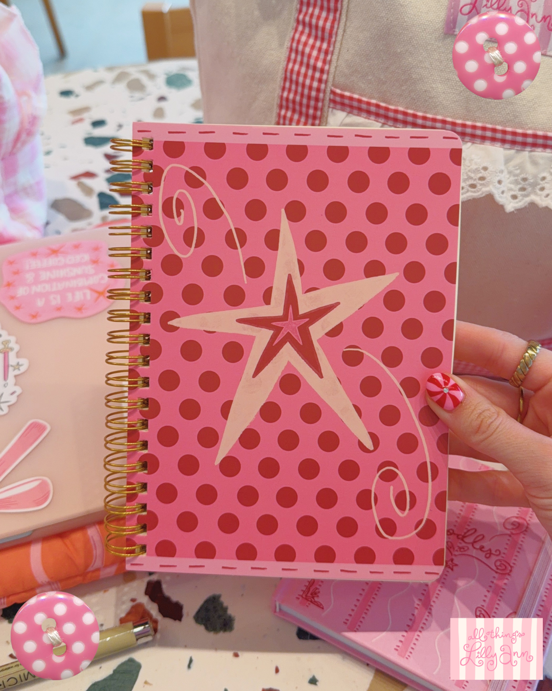 Whimsy Notebook Deco WHIMSY STAR 5X7 NOTEBOOK โ All Things Lilly Ann