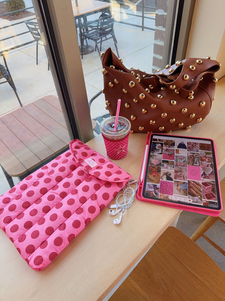 POLKA DOTTIE 13"/14" LAPTOP PUFF