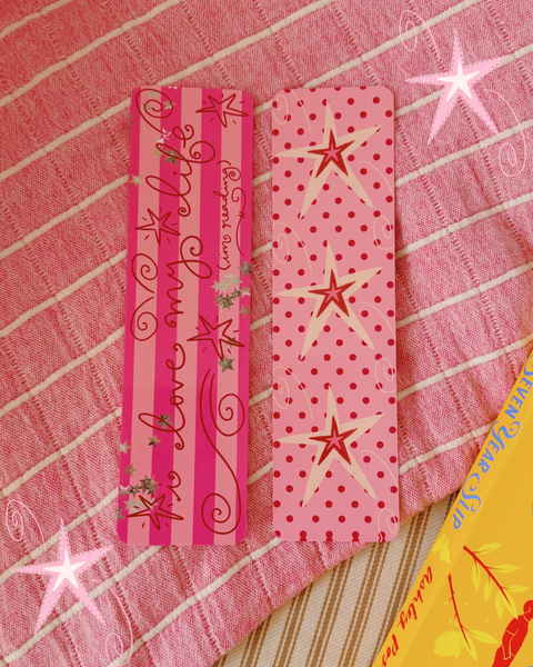 'I LOVE MY LIFE (I'M READING)' GIRLY BOOKMARK SET