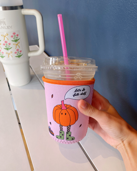 'LET'S DO FALL STUFF' PUMPKIN ICED COFFEE COOZIE
