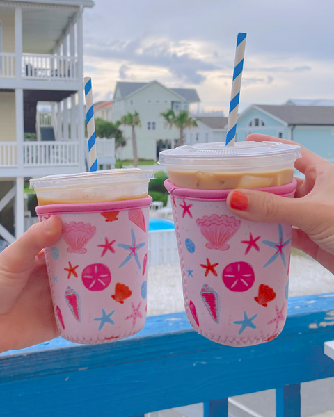 'I COLLECT SEASHELLS' ICED COFFEE COOZIE