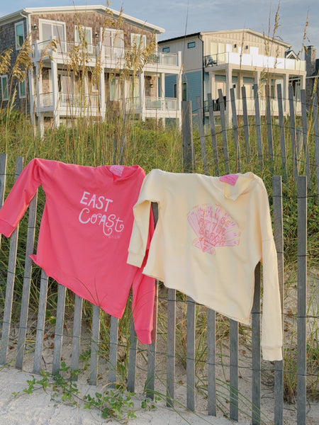 'I'LL BE AT THE BEACH IF YA NEED ME' CREAMY YELLOW CREW