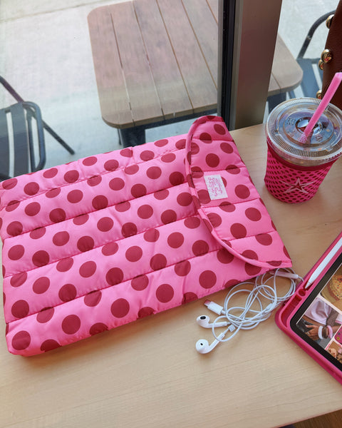 POLKA DOTTIE 13"/14" LAPTOP PUFF