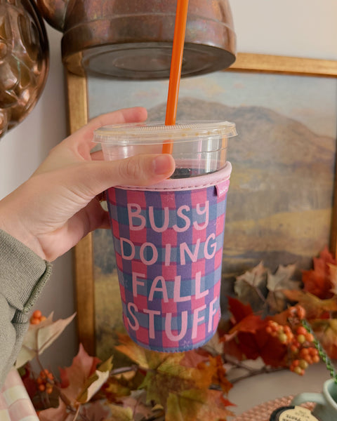 ‘BUSY DOING FALL STUFF’ ICED COFFEE COOZIE