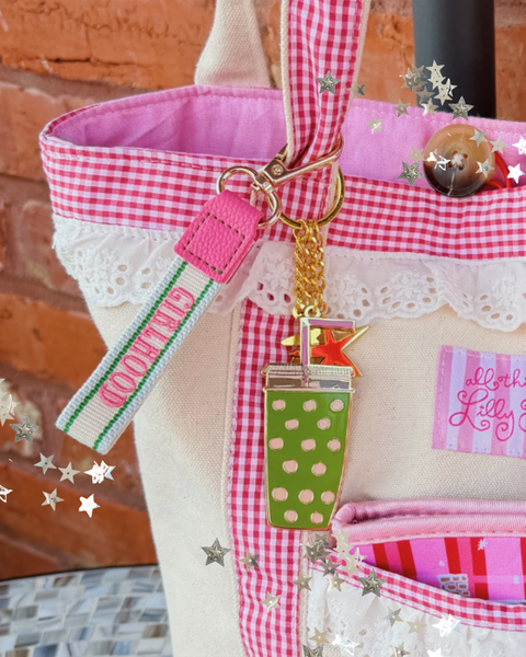 'GIRLHOOD' EMBROIDERED KEYCHAIN