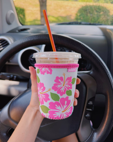 HIBISCUS FLOWERS ICED COFFEE COOZIE