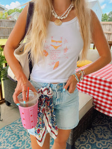 'I JUST WANT TO SIT ON THE BEACH WITH AN ICED COFFEE' TANK