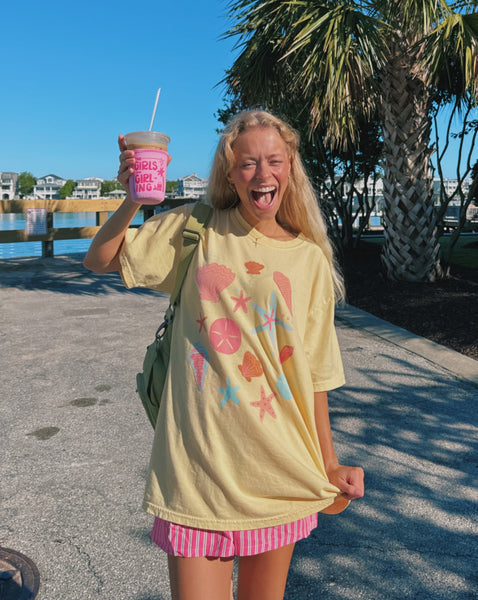 SEASHELL BUTTER YELLOW TEE