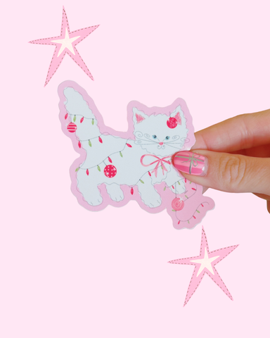 LITTLE CHRISTMAS KITTY STICKER