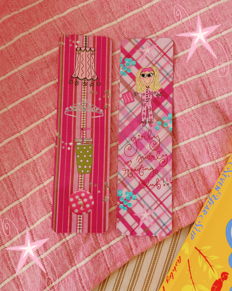 'GIRLY SWIRLY *COZY* READING CLUB' BOOKMARK SET