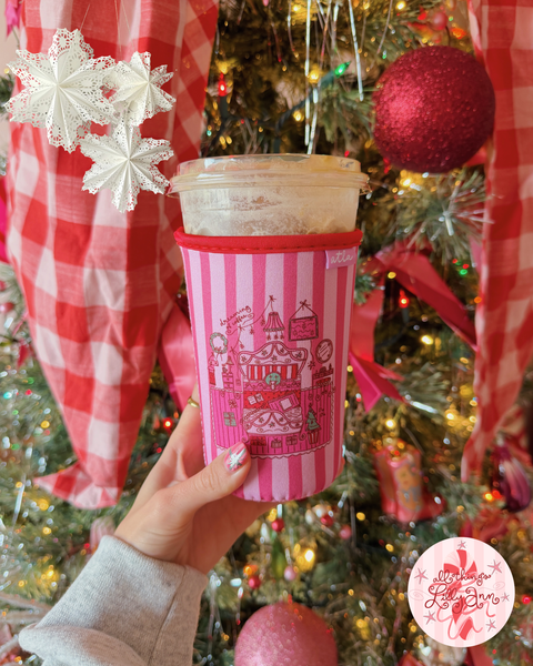WHIMSY CHRISTMAS ROOM ICED COFFEE COOZIE