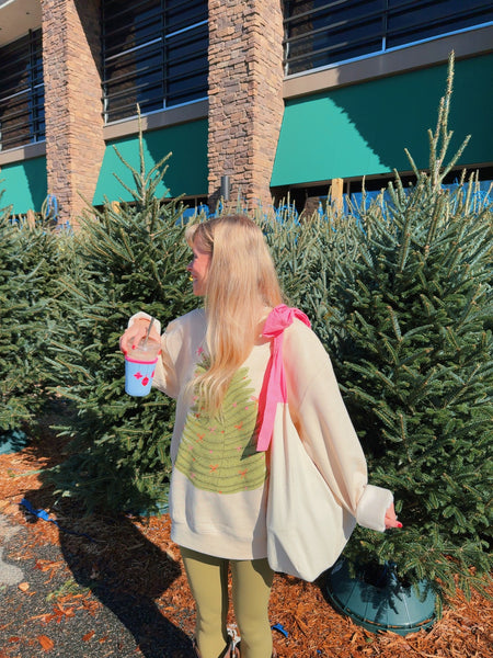 WHIMSICAL CHRISTMAS TREE CREWNECK