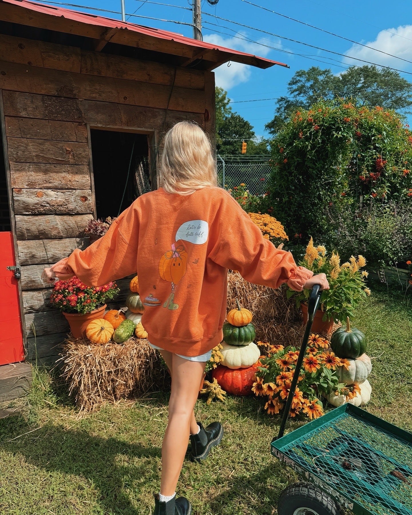 Felpa con cappuccio Kindness Grows Pumpkin, felpa autunnale