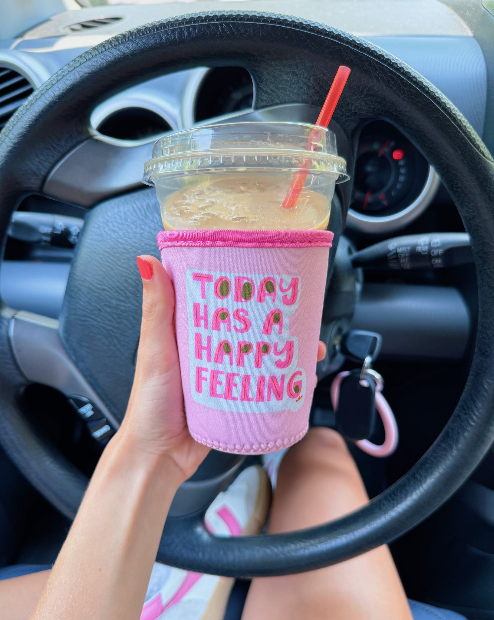 'HAPPY FEELING' ICED COFFEE COOZIE