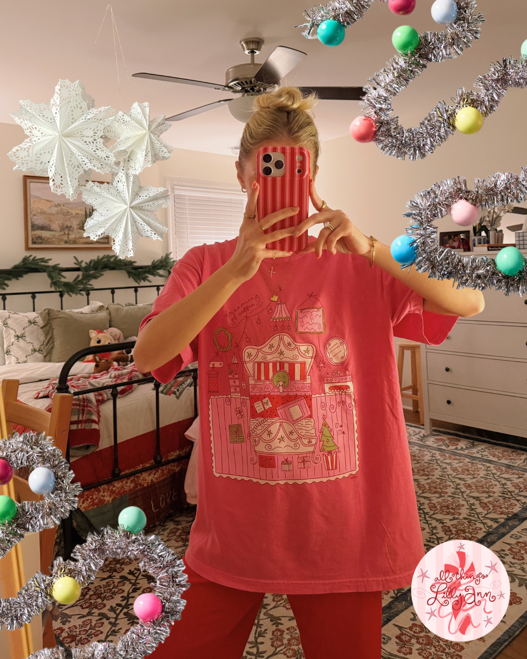 JUST A GIRL AND HER CHRISTMAS ROOM TEE