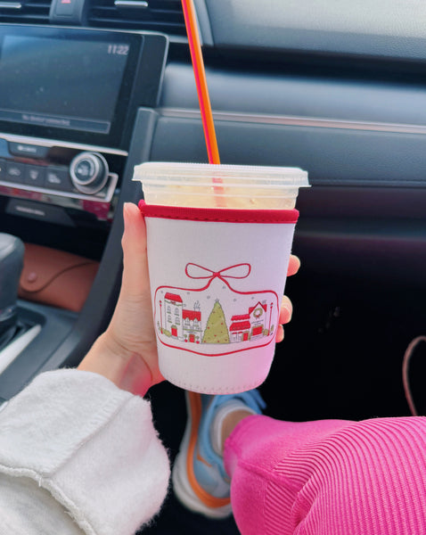 CHRISTMAS TOWN ICED COFFEE COOZIE