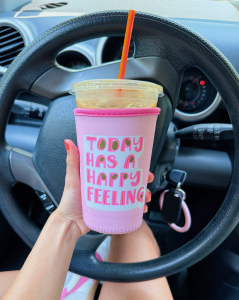 'HAPPY FEELING' ICED COFFEE COOZIE