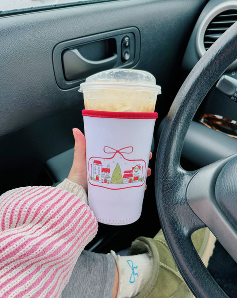 CHRISTMAS TOWN ICED COFFEE COOZIE