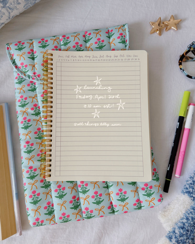 RIBBONS AND BOWS SPIRAL NOTEBOOK – All Things Lilly Ann