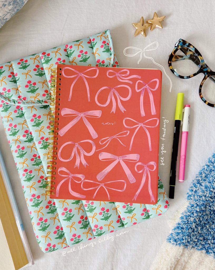 RIBBONS AND BOWS SPIRAL NOTEBOOK – All Things Lilly Ann